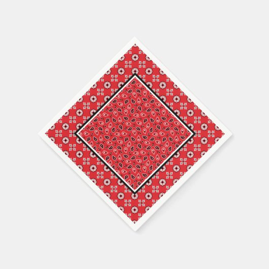 Red Bandana Boho Prints Serviette (Ecke)