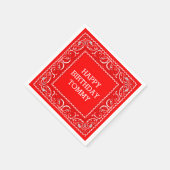Red Bandana | Cocktail Napkin Serviette (Ecke)