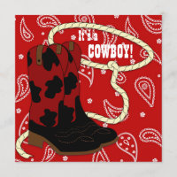 Red Bandana Cowboy Baby Showboy