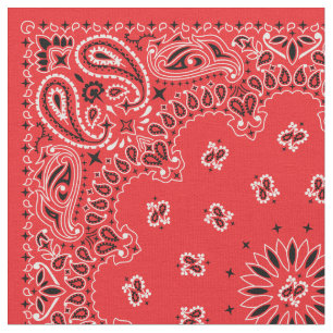 Red Bandana Fabric Stoff