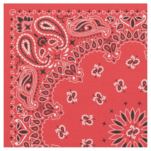 Red Bandana Fabric Stoff (Nahaufnahme)