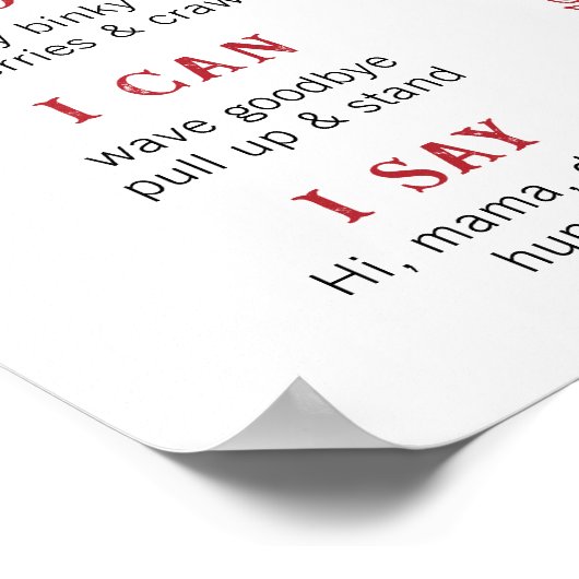 Red Bandana First Rodeo Milestone Poster - Cowboy (Ecke)