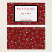 Red Bandana Gastgeschenk Hochzeit Card (Vorne & Hinten)