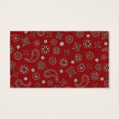 Red Bandana Gastgeschenk Hochzeit Card (Rückseite)