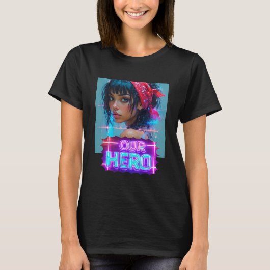 Red Bandana Girl Our Hero Music Concert T-Shirt (Vorderseite)