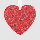 Red Bandana Heart Modern Cowboy Liebe Spaß Ornament (Vorderseite)