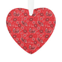 Red Bandana Heart Modern Cowboy Liebe Spaß