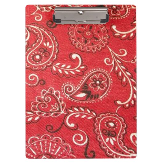 Red Bandana Klemmbrett (Vorderseite)