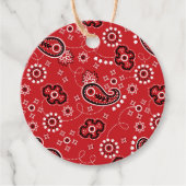 Red Bandana Modern Cowboy Western Rodeo Außenberei Geschenkanhänger (Vorderseite)