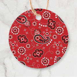 Red Bandana Modern Cowboy Western Rodeo Außenberei Geschenkanhänger