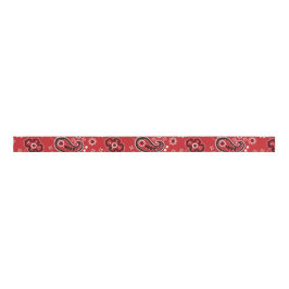Red Bandana Modern Cowboy Western Rodeo Außenberei Ripsband