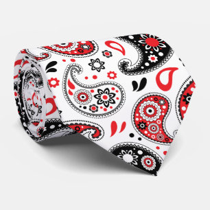 Red Bandana Paisley Country Western Weihnachten Krawatte