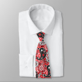 Red Bandana Paisley Eleganter Western Krawatte (Gebunden)