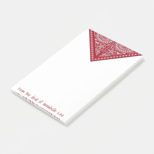 Red Bandana Post-it Notes Klebezettel (angewinkelt)