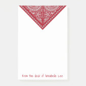 Red Bandana Post-it Notes Klebezettel (Vorderseite)