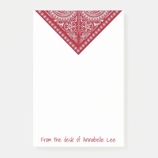 Red Bandana Post-it Notes Klebezettel (Vorderseite)