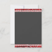 Red Bandana Rustic Chalkboard Country Wedding UAWG RSVP Karte (Rückseite)