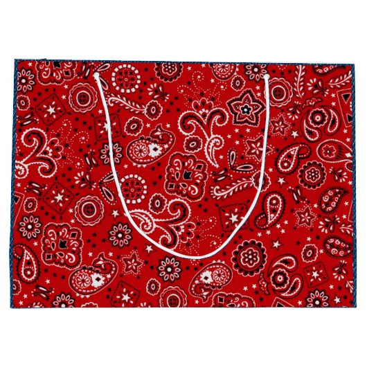 Red Bandana und Blue Jeans Große Geschenktüte (Rückseite)