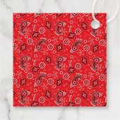 Red Bandana Western Cowboy Boot Spurs AGE Fun Geschenkanhänger (Rückseite)