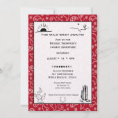 Red Bandana Western Cowboy Einladung zum Geburtsta (Vorderseite)