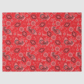 Red Bandana Western Modern Cowboy Fun Seidenpapier (Vorderseite)