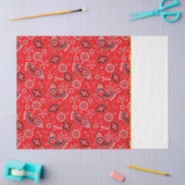 Red Bandana Zwei Tone gelb Weiß Rustikal Moderne Seidenpapier (Basteln)