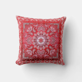 Red Bandanna Pattern Country Kissen