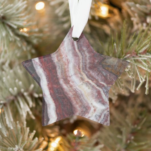 Red Banded Agate Pattern Ornament (Baum)
