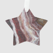 Red Banded Agate Pattern Ornament (Rückseite)