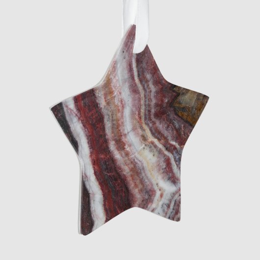Red Banded Agate Pattern Ornament (Vorderseite)