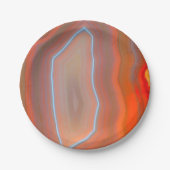 Red Banded Sliced Agate Pappteller (Vorderseite)