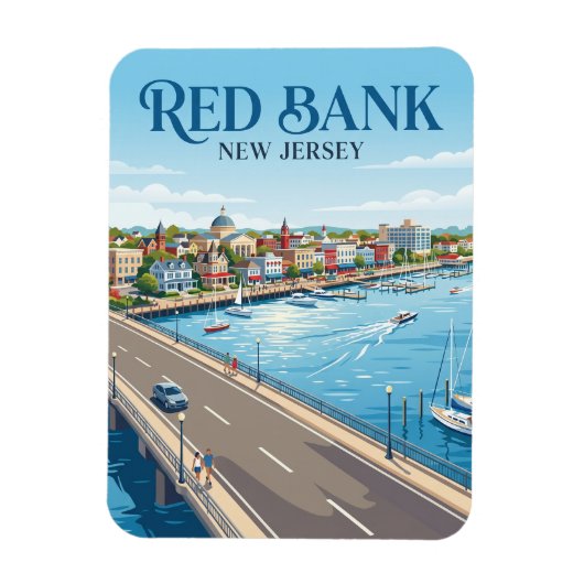 Red Bank New Jersey Magnet (Vertikal)