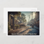 Red Bank NJ Quiet Sunday Scene 1920s Postkarte (Vorne/Hinten)