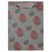 Red Banksia Watercolor - Australian Native Blume Klemmbrett (Vorderseite)