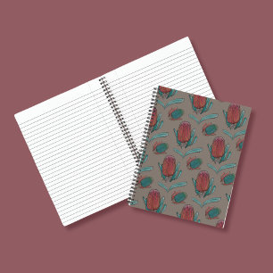 Red Banksia Watercolor - Australian Native Blume Notizblock