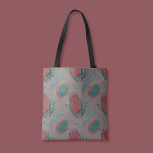 Red Banksia Watercolor - Australian Native Blume Tasche