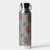 Red Banksia Watercolor - Australian Native Blume Trinkflasche (Rückseite)