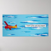 Red Banner Flugzeug Poster (Vorne)