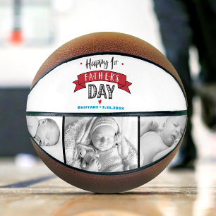 Red Banner Happy 1. Vatertag Foto Fett Typ Basketball