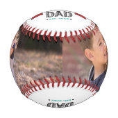Red Banner World Bester Vater Typografie Moderne Baseball (Vorderseite)