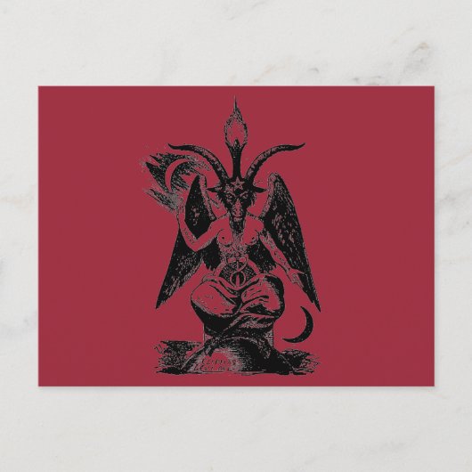 RED BAPHOMET POSTCARD POSTKARTE (Vorderseite)