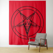 Red Baphomet Tapestry Wandteppich (Beispiel)