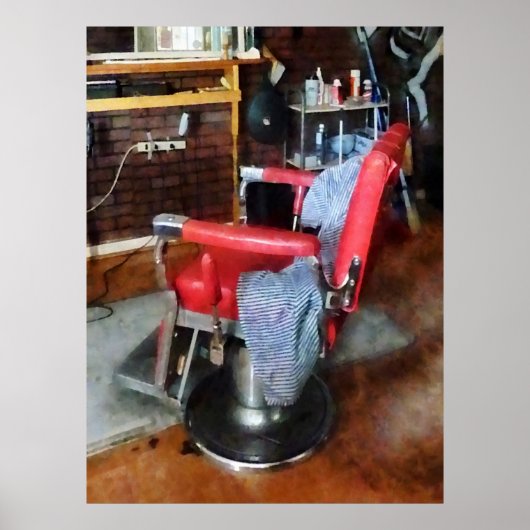Red Barber Chair Poster (Vorne)