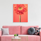 Red Barberton Gerbera Daisy Blume Leinwanddruck (Insitu (Wohnzimmer))