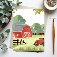 Red Barn | Aquarellzeichnung