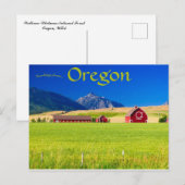 Red Barn at Wallowa-Whitman National Forest USA Postkarte (Vorne/Hinten)