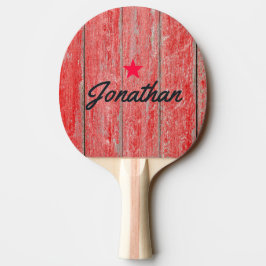 Red Barn Boards Vintage Star Signatur Tischtennis Schläger