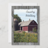 Red Barn Country Hochzeit Save the Date (Vorderseite)