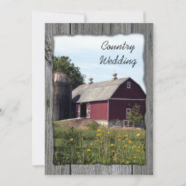 Red Barn Country Hochzeit Save the Date