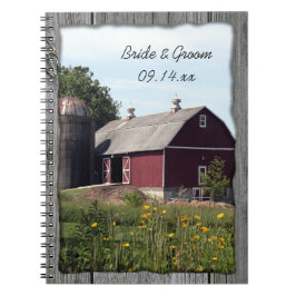 Red Barn Country Wedding Notizblock